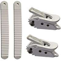 UP100® Piezas de unión de Snowboard Blanco 2 Hebillas y 2 Correas para Correa de Snowboard Tobillo-Dedo del pie Sistema…